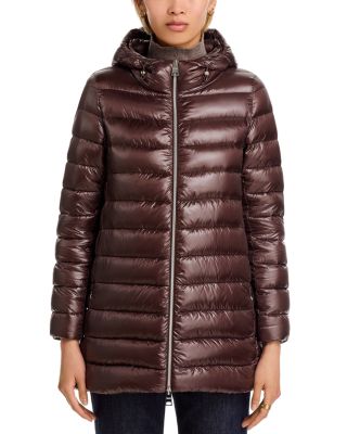 Quilted Hooded A Line Coat