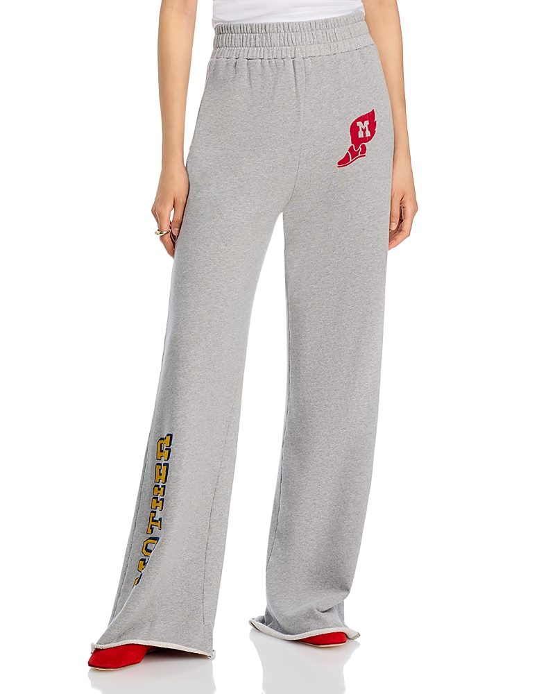 Mother Quickie Roller Cut Cotton Sweatpants In Gray