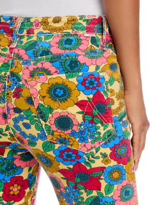 High Waisted Weekender Skimp Jeans in Track And Flower Fields