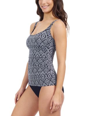 Plume Square Neck D Cup Tankini Top &amp; Tutti Frutti Classic Seamless Bottom