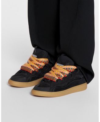  Unisex Leather Curb Sneakers