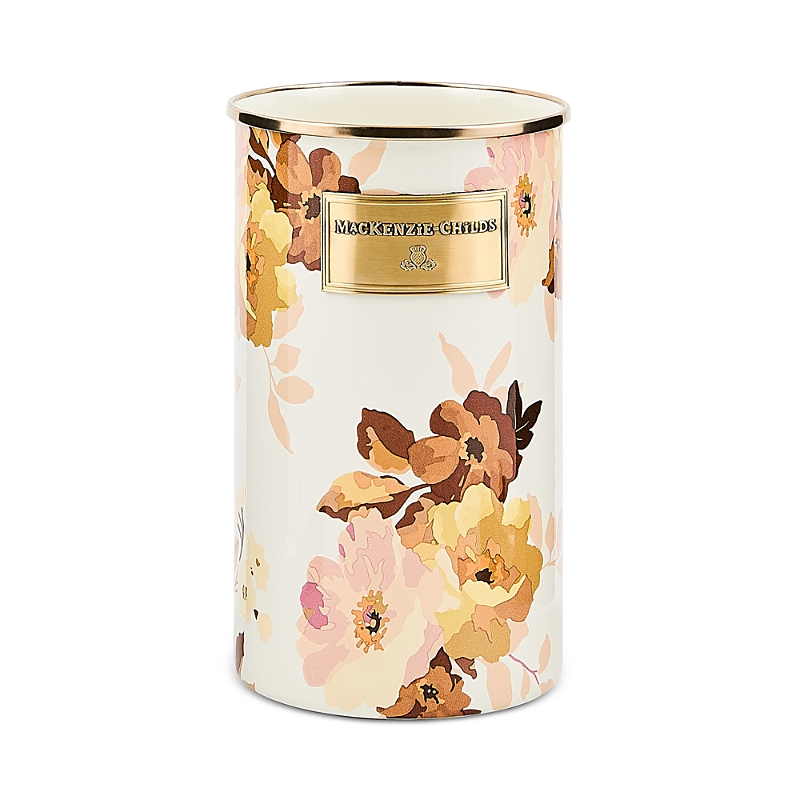 Mackenzie-childs Wild Rose White Utensil Holder In Multi