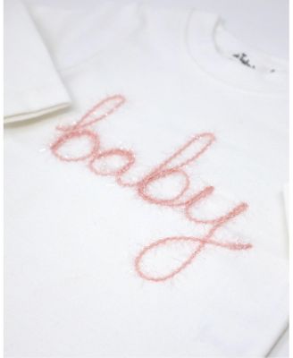 "baby" Embroidered Two Piece Set - Baby