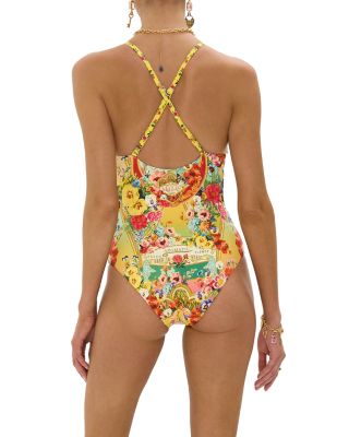 Scoop Neck One Piece Swimsuit