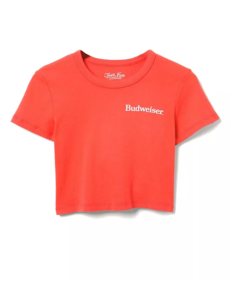 Junk Food Clothing Women's Budweiser Label Baby Tee