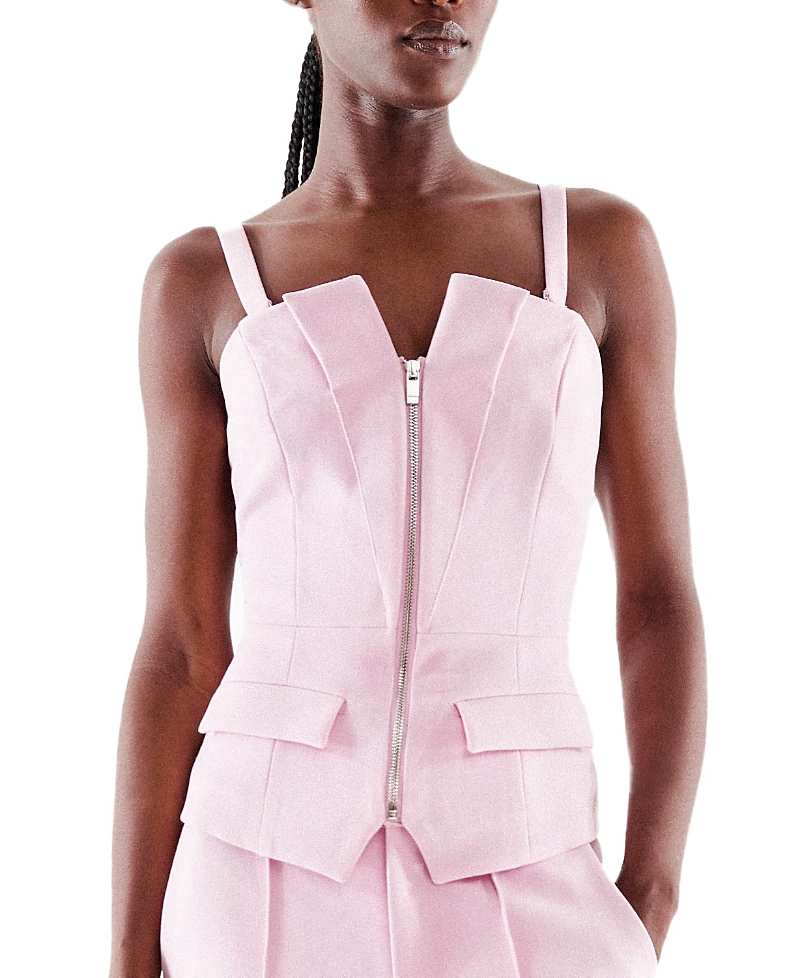 As By Df Monica Structured Twill Top In Pink