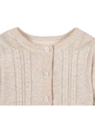  Unisex 5 Piece Organic Sweater Cable Cardigan, Legging, Hat, &amp; Bootie Boxed Gift Set - Baby