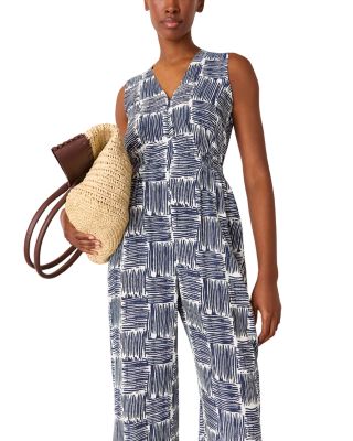 Petites Hatched Squares Jumpsuit