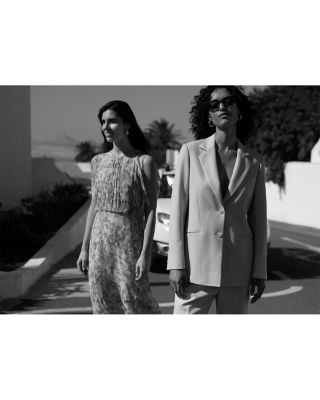 Dashes Brush Marks Midi Dress