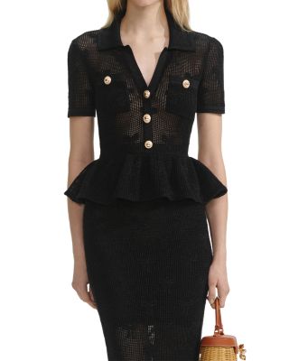 Black Bow Crochet Midi Dress