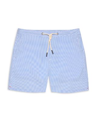 Bulldog Drawcord Seersucker 6" Swim Trunks