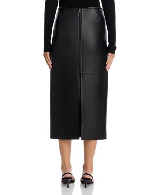 Marta Leather Midi Skirt