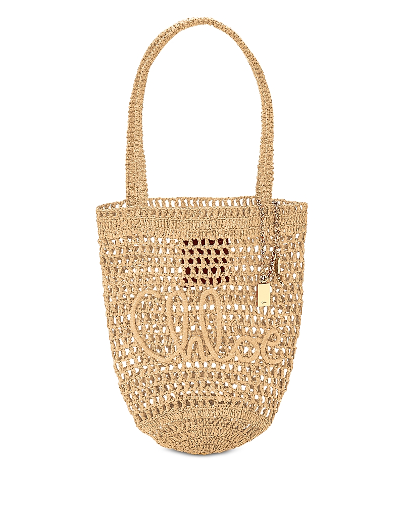 Chloe Summer Banana Raffia Small Tote