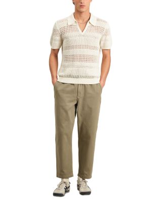 Siena Striped Open Knit Polo Sweater