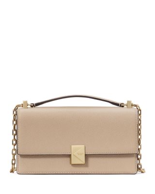 kate spade new york - Deco Pebbled Leather Mini Flap Chain Crossbody