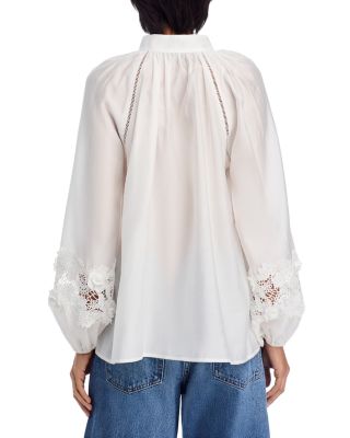 Lace Trim Blouse - Exclusive