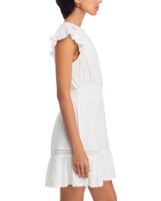 Lace Inset Flutter Mini Dress- Exclusive