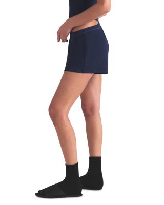 Cotton Stretch Rib Loose Shorts