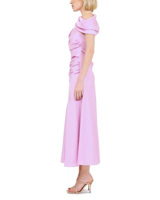 Joanna Asymmetric Shoulder Midi Dress