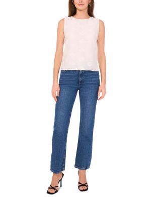 Sleeveless Crewneck Blouse