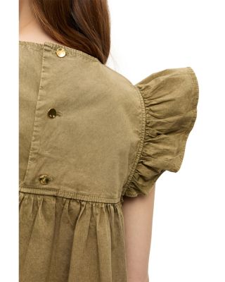 Frill Sleeve Cotton Top