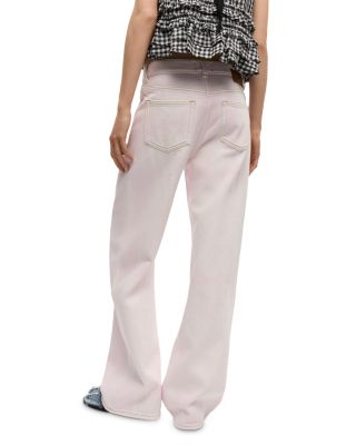 Overdyed Izey Jeans in Chalk Pink	