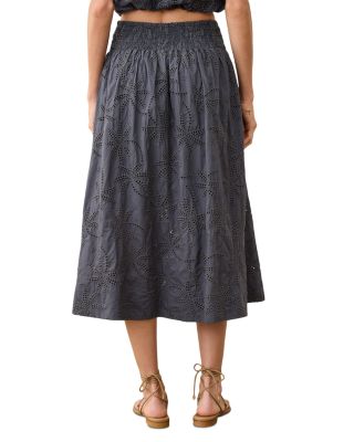 Bea Eyelet Midi Skirt