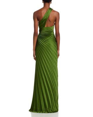 Lara Pleated One Shoulder Gown