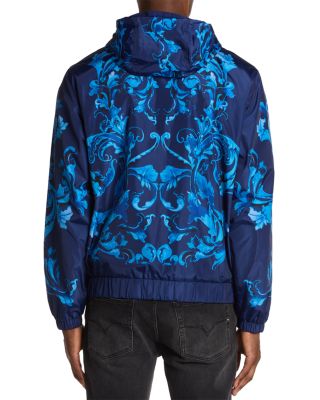 Printed Zip Front Hooded Jacket