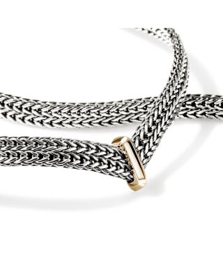 Sterling Silver & 14K Yellow Gold Icon Link Necklace, 16"