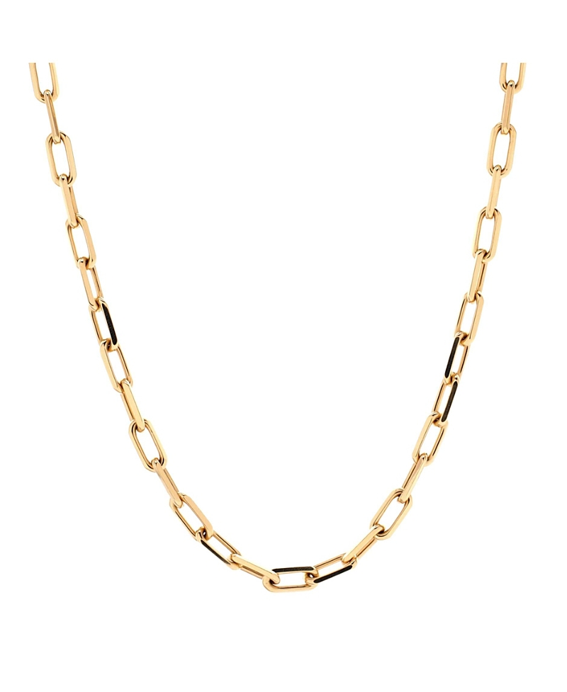 Pre-owned Pre-owned Cartier Cartier Medium Santos De Cartier Chain Necklace 18k Gold