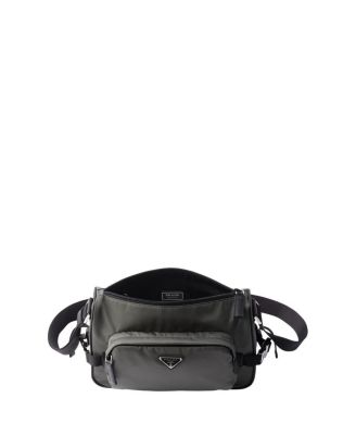 Medium Re-Nylon and Saffiano Leather Shoulder Bag
