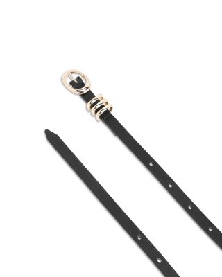 Women's Classic Skinny Leather Belt