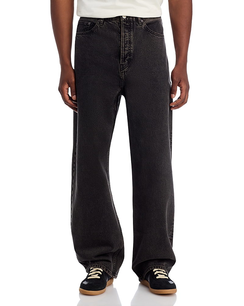 Frame Baggy Relaxed Fit Jeans In Bronzite In Black