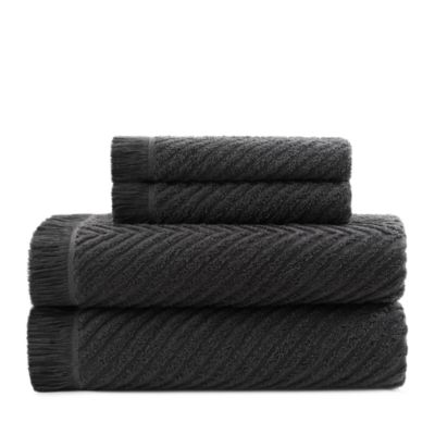 DKNY - PURE Yarn Dyed Waffle Cotton Bath and Hand Towel 4-Piece Set