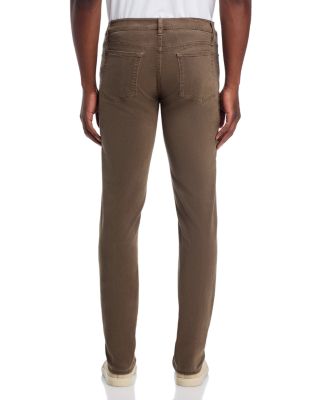 L'Homme Slim Brushed Twill Pants in Old Sage