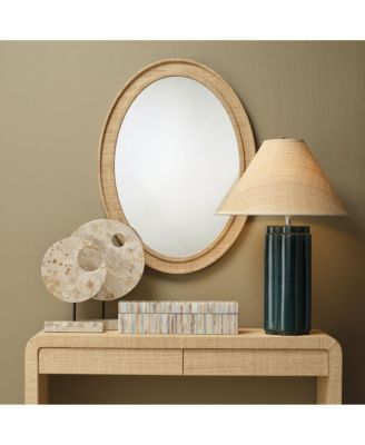  Allister Ceramic Table Lamp with Raffia Shade