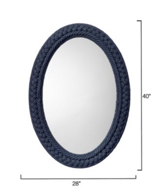  Club Cotton Rope Braided Oval Wall Mirror