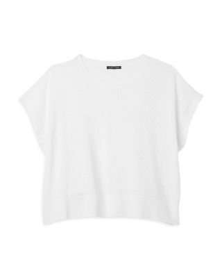 Linen & Cotton Crewneck Boxy Top
