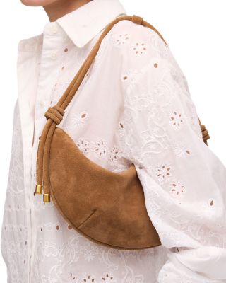 Suede Bolo Shoulder Bag