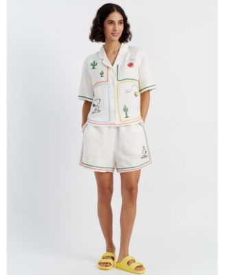 Women's Linen-Cotton Peanuts Vacation Shirt
