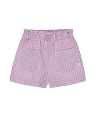 Deux par Deux - Girls' Printed Gingham Short - Little Kid