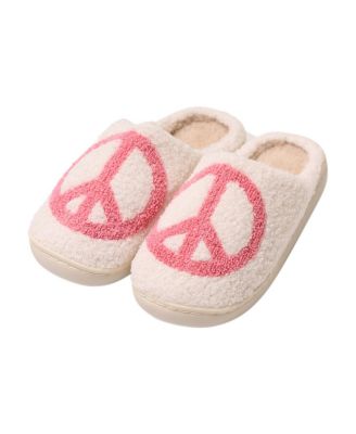 Malibu Sugar - Girls' Plush Peace Slippers - Big Kid