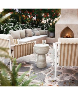  Charra Marble Indoor/Outdoor Side Table