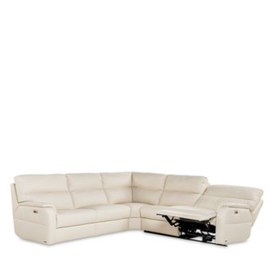Grazia 5-Piece Power Reclining Leather Sectional
