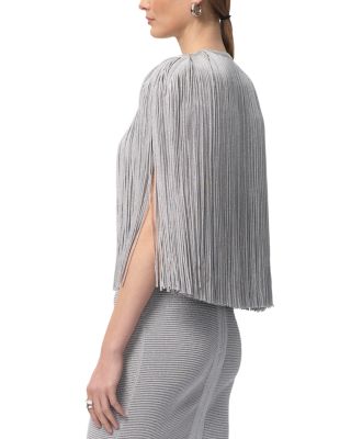 Metallic Fringe Cape