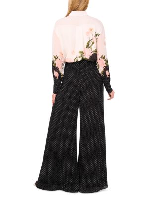 Wide Leg Tuck Pants 