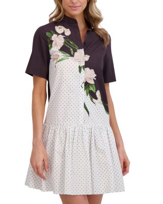 Ted Baker - Short Sleeve Drop Waist Shirt Dress