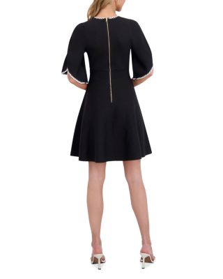 Flare Short Sleeve Round Neck Dress