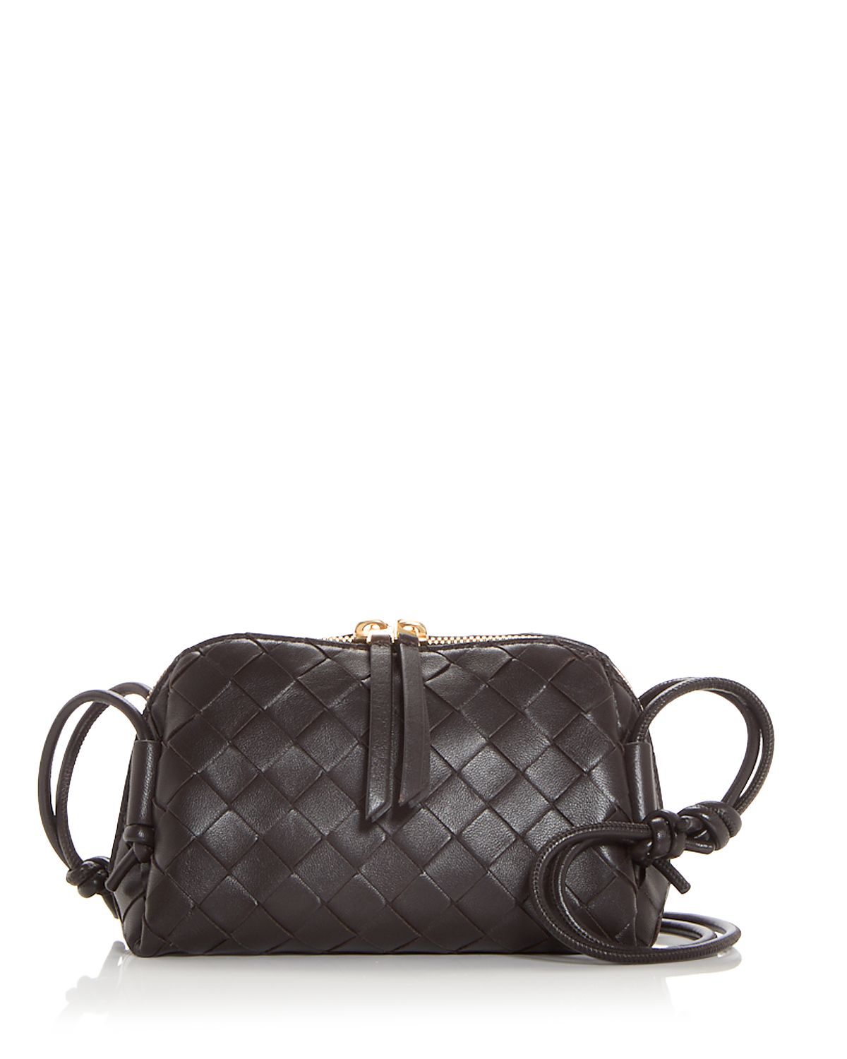 Bottega Veneta Concert Pouch Intrecciato Leather Shoulder Bag